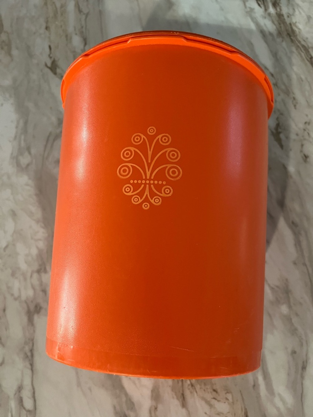 Orange Tupperware 1339-10 Container With Lid